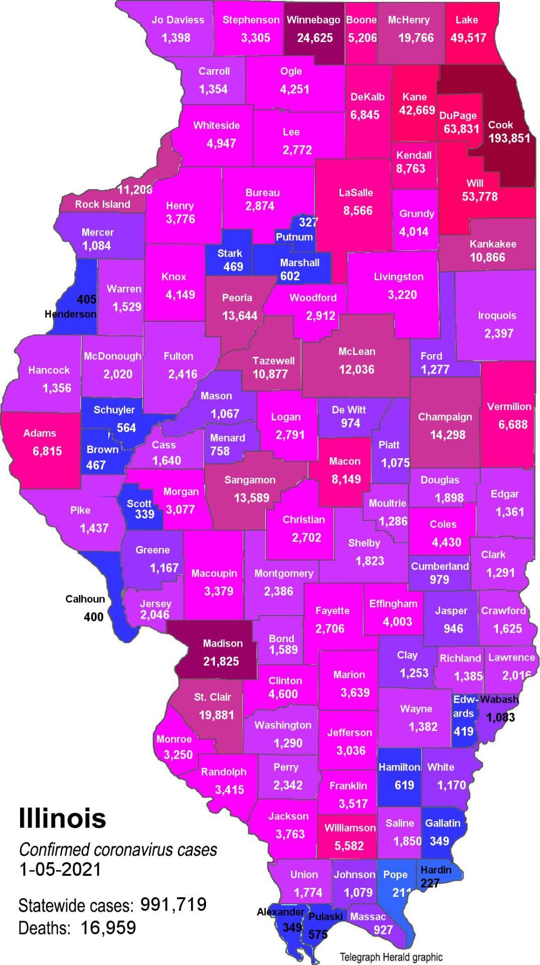 Where is COVID-19 in Illinois 01-05-2021